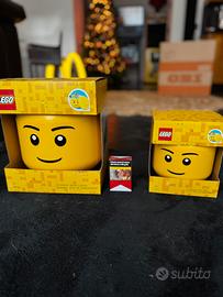 Lego testa contenitore piccolo e grande