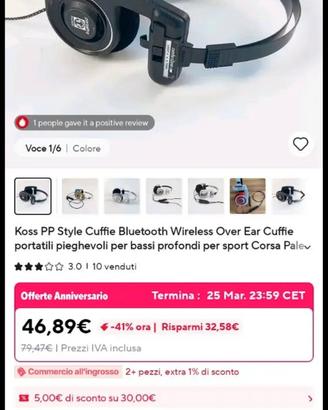 koss cuffie bluetooth wireless alta qalita