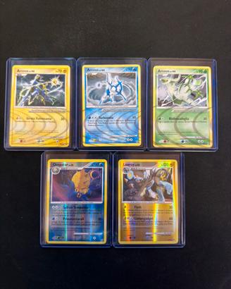 Lotto 5 carte Pokémon vintage Arceus set