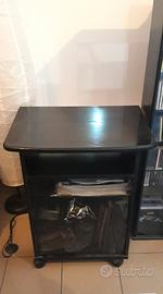 Mobile con rotelle per giradischi e vinili