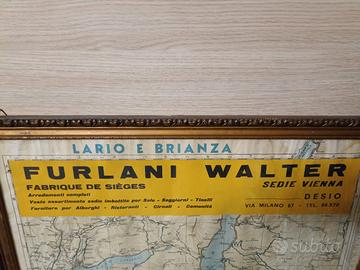 Stampa con cornice anni 60
