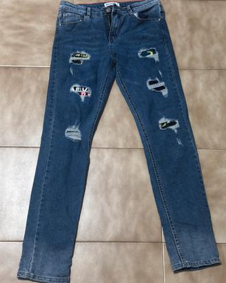 Jeans Ragazzo Strappati con Patch Interne