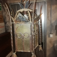 Coppia di lampadari lanterne in ferro battuto