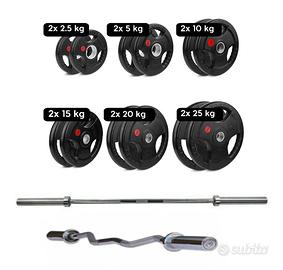 Dischi Olimpici Disco BUMPER 50mm PALESTRA Pesi