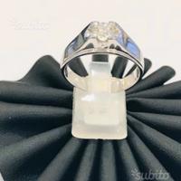 Anello uomo oro 18 kt diamanti naturali (D)