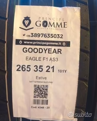 2 gomme 265 35 21 goodyear a4348