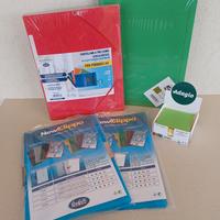 Cartelline varie Scuola/Ufficio e cubo portafogl.