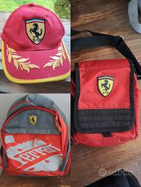 cappellino, borsello e zaino Ferrari 