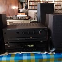 Hi-Fi Stereo con Amplificatore, CD e casse