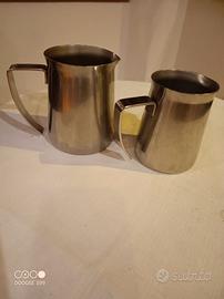 15 BRICCHI IN ACCIAIO PER COLAZIONI