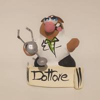 Fischietto Dottore terracotta artigianale medico