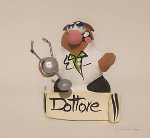 Fischietto Dottore terracotta artigianale medico