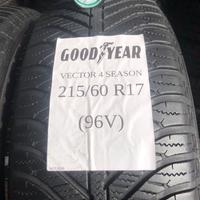 215/60 R17 (96V)x2 goodyear vector4season con 80%