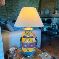 Lampada da tavolo in terracotta smaltata Tuareg