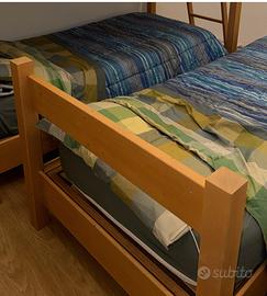 letto singolo legno