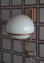 Set 3 grandi applique in vetro a sfera vintage