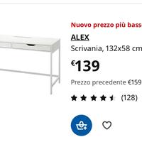 Scrivania Ikea Alex Bianca