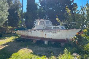 Barca in legno 8 m con motore Mercedes 40cv 2.2