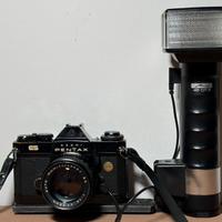 Pentax ES +Mamiya Sekor SX 55mm 1.4 + Metz 45 CT-1