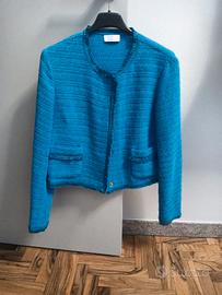 Giacca in tweed azzurro/bluette - marchio Motivi