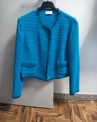 Giacca in tweed azzurro/bluette - marchio Motivi