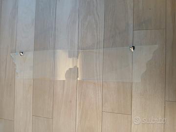 Mensola di design Sica sagomata in vetro da 10 mm