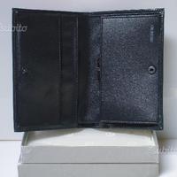 Portafoglio donna pelle nera gadget banca sanpaolo