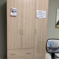 Armadio 3 ante letto sing con rete e materasso