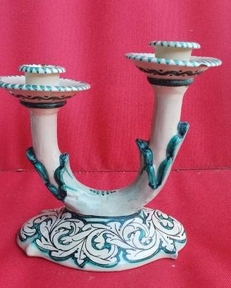candelabro/portacandela
vintage ceramica Orvieto