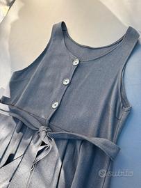 Smanicato grigio tessuto lana