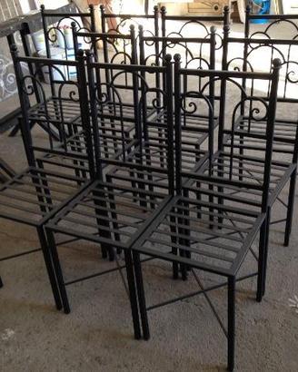 Sedie in ferro battuto