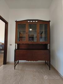 Mobile credenza con vetrina anni ’50/’60 in legno 