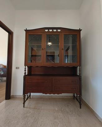 Mobile credenza con vetrina anni ’50/’60 in legno 