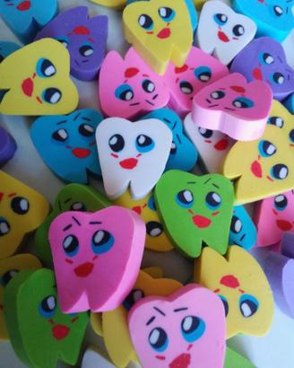 Mini gomme per cancellare a forma di dente 42 Pz