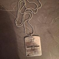 piastrino militare italiano vintage