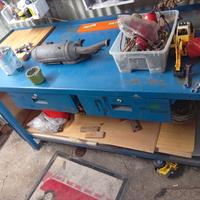 Banco da lavoro in ferro vintage 200x75