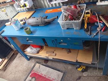 Banco da lavoro in ferro vintage 200x75