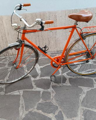 bicicletta bici stile classico arancione 