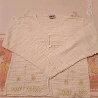 Cardigan puro cotone con ricamo  12 anni
