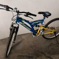 BICI MTB  26" Full Suspension - Blu/Giallo