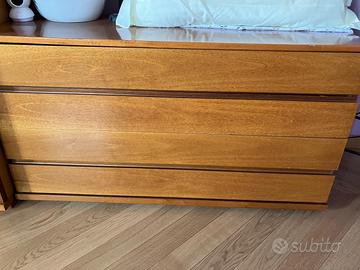 Cassettiera a 4 cassetti legno color ciliegio