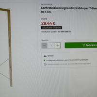 CONTROTELAIO NUOVO IN LEGNO PER PORTE