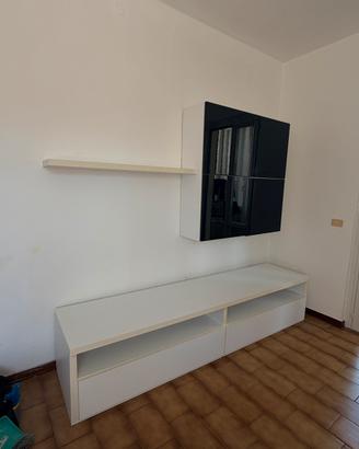 Mobile soggiorno moderno bianco e nero