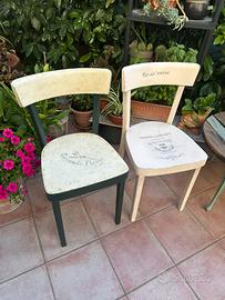 Sedie vintage shabby