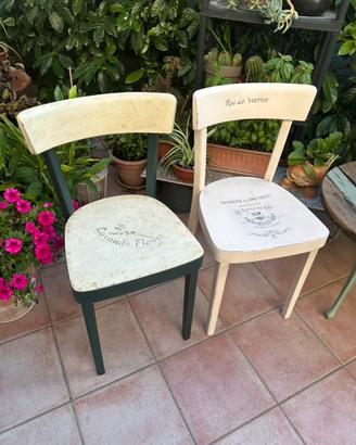 Sedie vintage shabby