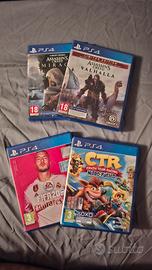 4 Giochi PS4 - Assassin's Creed, CTR, FIFA