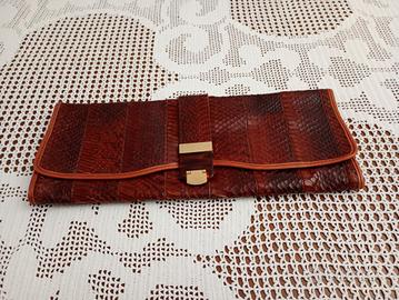 borsa vintage in vera pelle di serpente