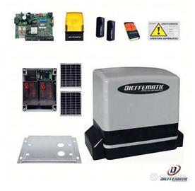 KIT CANCELLO SCORREVOLE 600KG 24V PANNELLO SOLARE