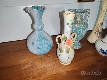 Set 5 Vasi Decorativi Ceramica Vetro
