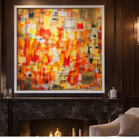 Quadro Astratto 102x102 Oro Esposto Montecarlo